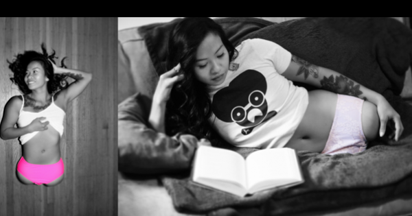 הדוגמנית בלי הרגליים שמדגמנת הלבשה תחתונה