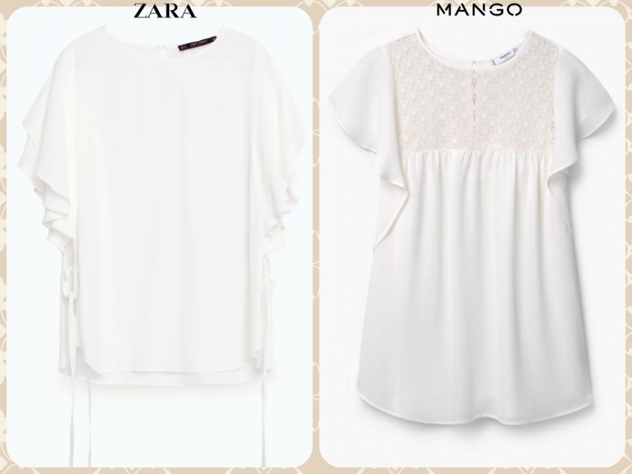 חולצה לבנה זארה או מנגו