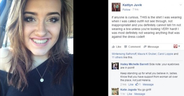 מחאה: בת 17 יצרה יום ללא חזייה בבית ספרה