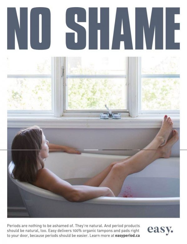 בלי בושה: קמפיין למוצרי היגיינה נשית