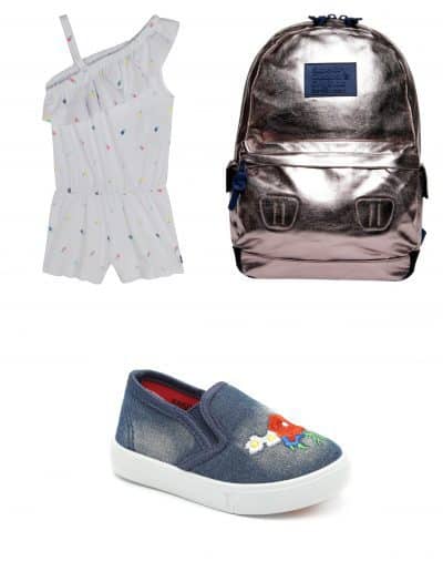 תיק: SUPERDRY, מחיר: 265 שקל (לפני 30 אחוז הנחה; שמלה: נאוטיקה: 169 שקל; נעליים: 10 שקל