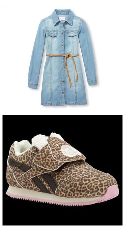 שמלה: CHILDRENS PLACE, מחיר: 160 שקל; נעליים: ריבוק, 150 שקל