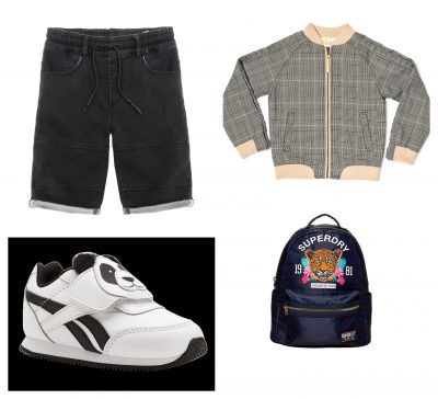 סווטשירט: קיווי, 100 שקל; ברמודה: הודיס, 90 שקל; תיק: SUPERDRY, מחיר: 189 שקל; נעליים: ריבוק: 150 שקל