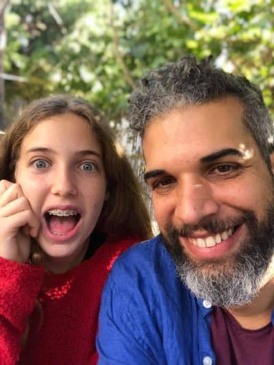 רועי בן יוסף ובתו עלמה. צילום עצמי