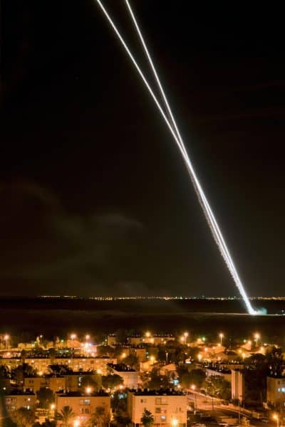 כיפת ברזל בפעולה. שמי באר שבע, 2012. תמונה: Shutterstock