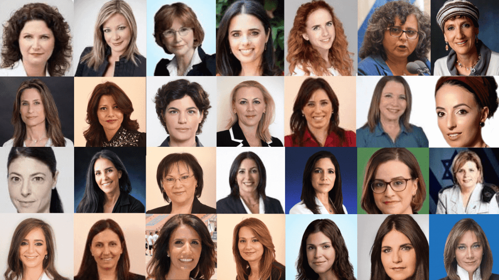 חדשות וותיקות - הח"כיות הצפויות להיכנס לכנסת ה-21. עיצוב באדיבות שדולת הנשים בישראל