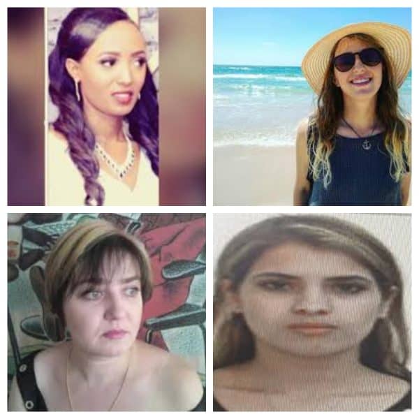 לזכרן: ארבעת הנרצחות האחרונות: מאיה ווישניאק ז"ל, מאסטוול אלאזה ז"ל, ניבין עמרני, וטטיאנה חייקין ז"ל