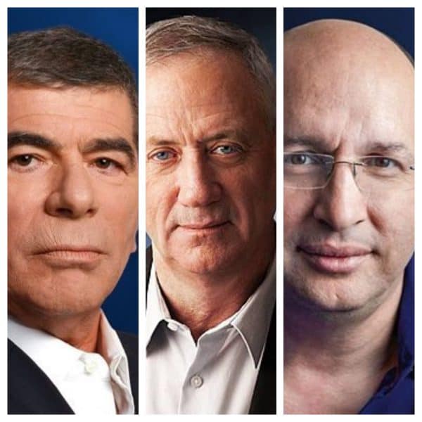 שר המשפטים אבי ניסנקורן, ראש הממשלה החליפי בני גנץ ושר החוץ גבי אשכנזי