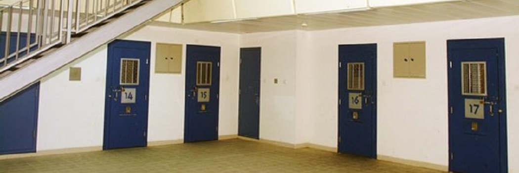 GENERAL VIEW OF THE CELLS AT "HASHARON" PRISON NEAR BEIT LID. öéìåí ëììé ùì úàé äàñéøéí áëìà äùøåï ñîåê ìáéú ìéã.